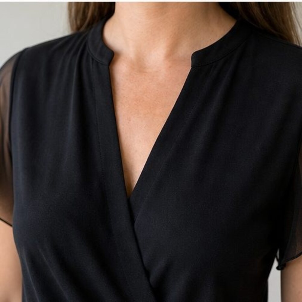Black Ruffle Blouse - Picture 4 of 6